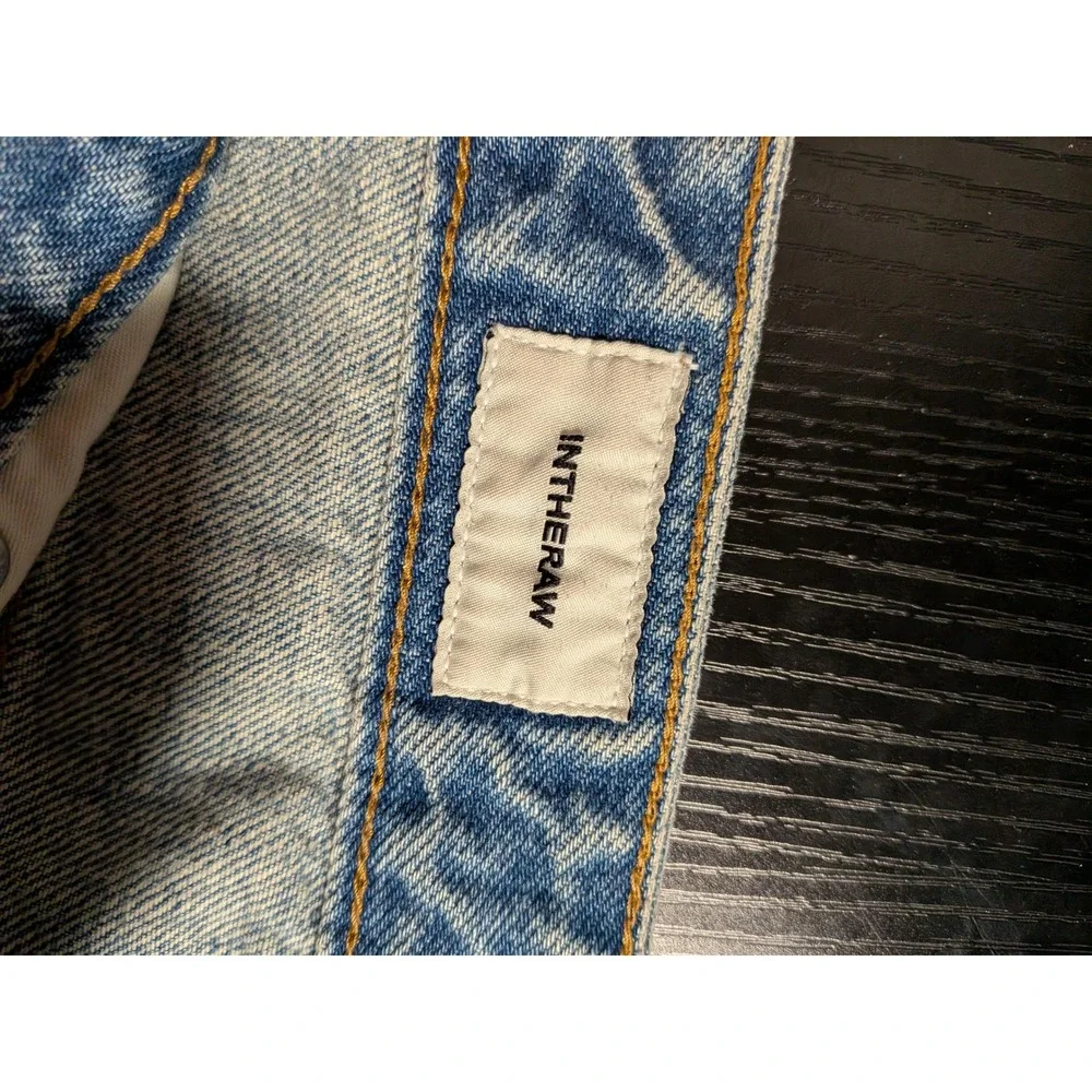 INTHERAW Wide Leg Jeans Light Wash Blue Cotton Denim Size‎ 3 Made in Korea